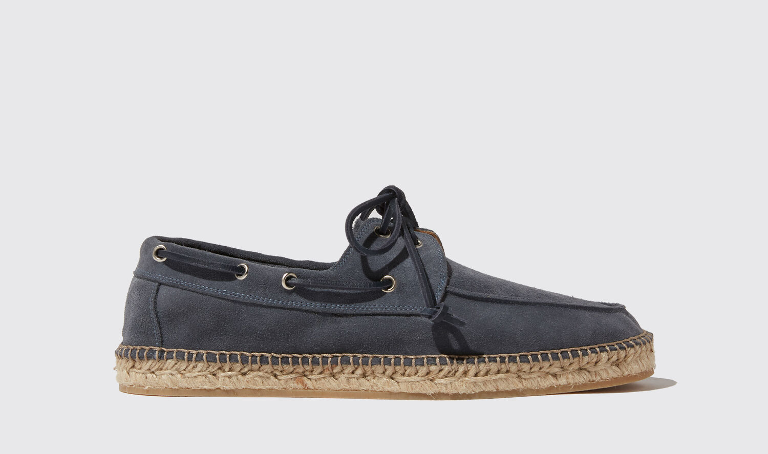 Scarosso Felipe Suede Boat Shoes In Grey - Suede Leather