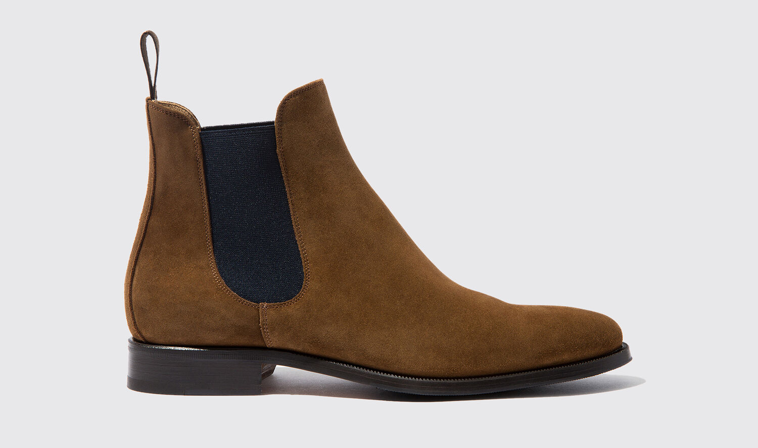 Scarosso Chelsea Boots Giancarlo Tabacco Suede Leather In Tobacco Suede