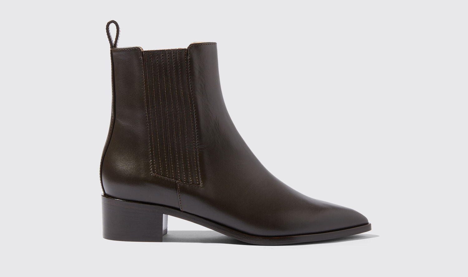 Scarosso Olivia Leather Ankle Boots In Brown Calf