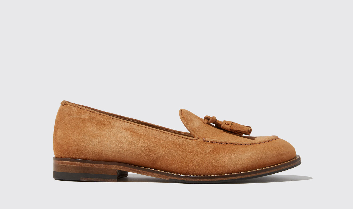 Shop Scarosso Sienna Tan Suede - Woman Loafers Tan In Tan - Suede Leather