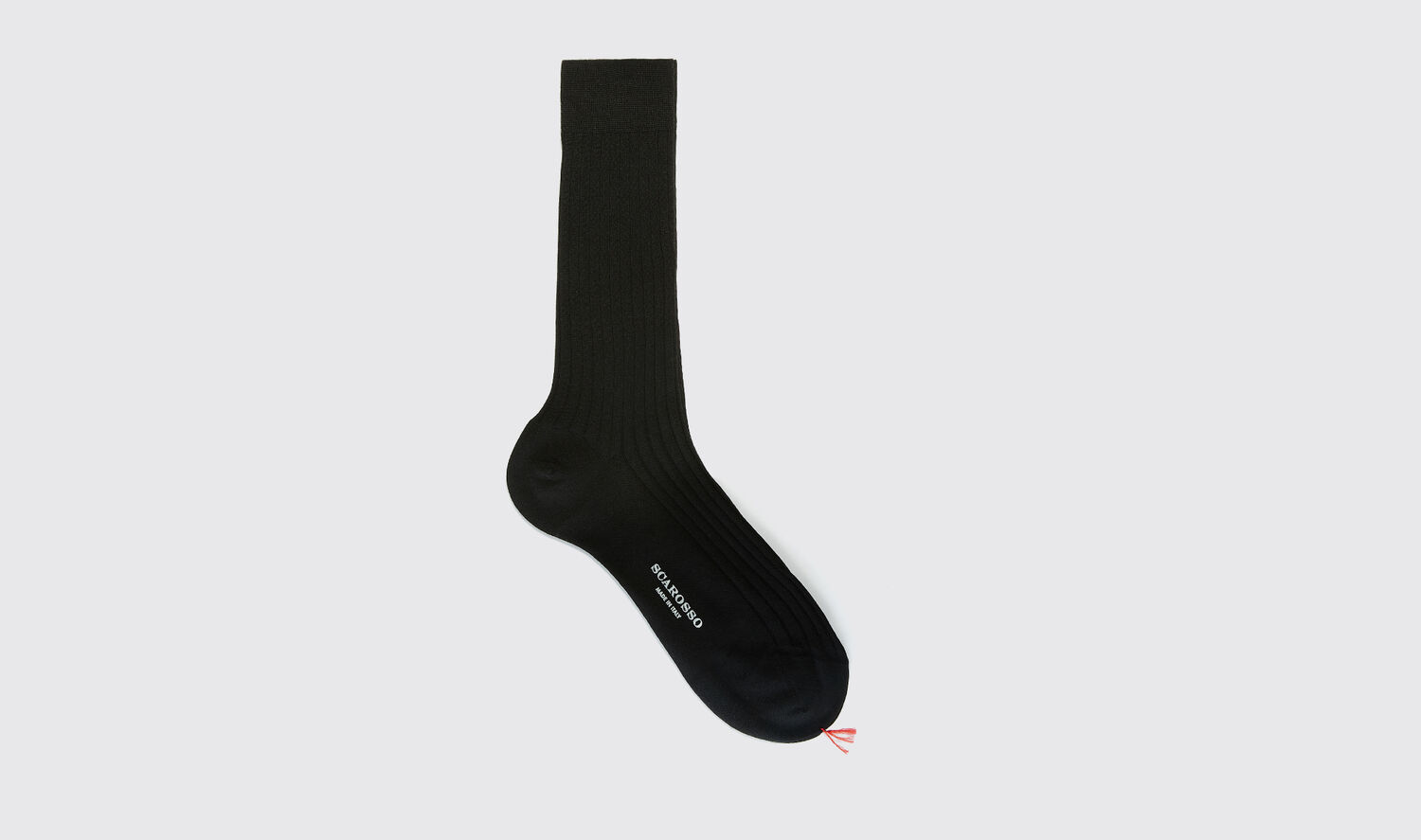 Scarosso Socks Black Wool Calf Socks Merino Wool In Black - Wool