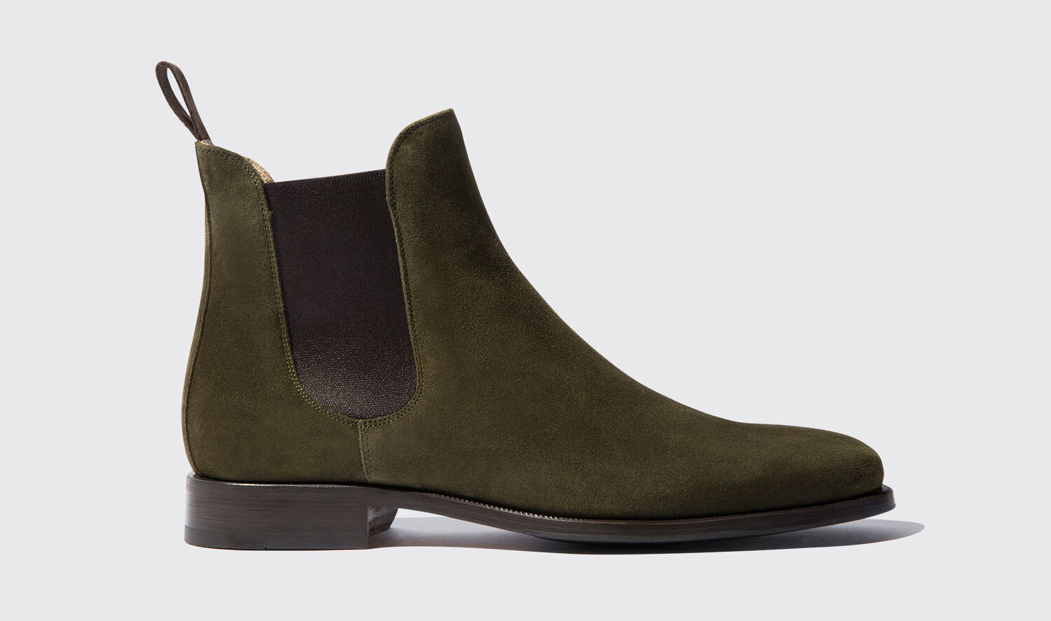 Scarosso Chelsea Boots Giancarlo Oliva Suede Leather In Green Suede