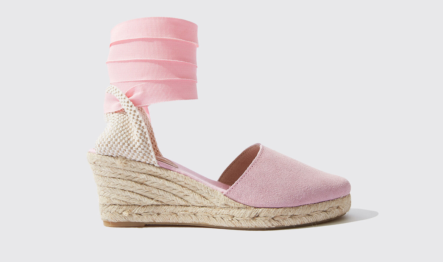 Scarosso Espadrilles Paloma Pink Suede Suede Leather In Pink - Suede