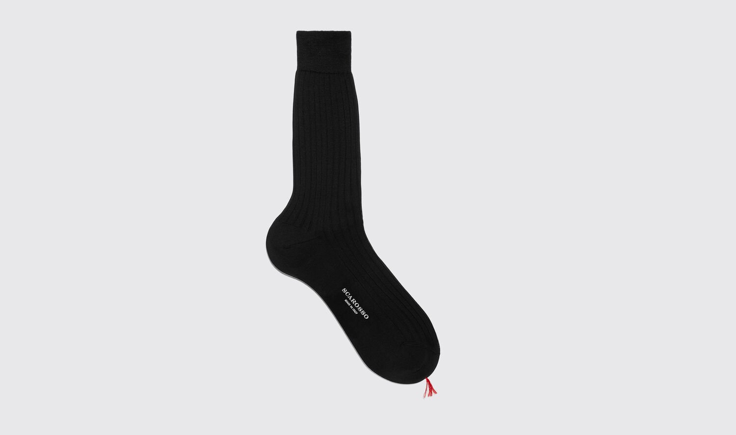 Scarosso Socks Black Cotton Calf Socks Cotton In Black - Cotton