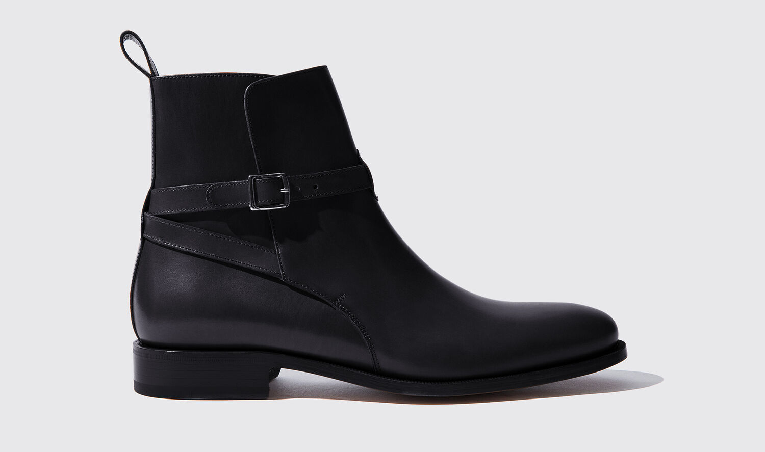 Scarosso Jodhpur Boots Libero Nero Calf Leather In Black Calf