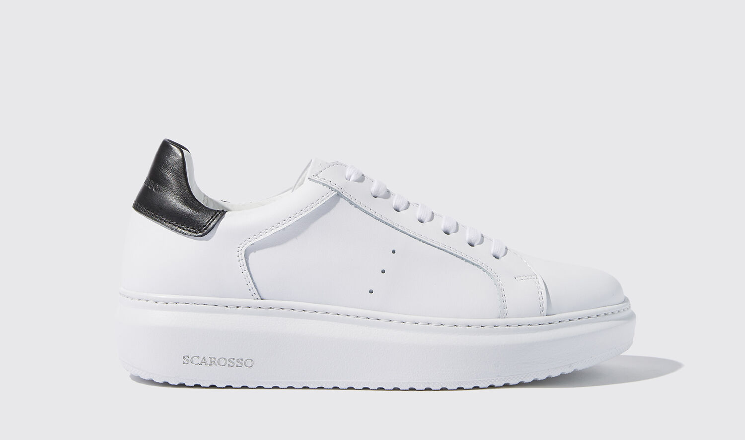 Scarosso Sneakers Debby White Calf Leather In White - Calf