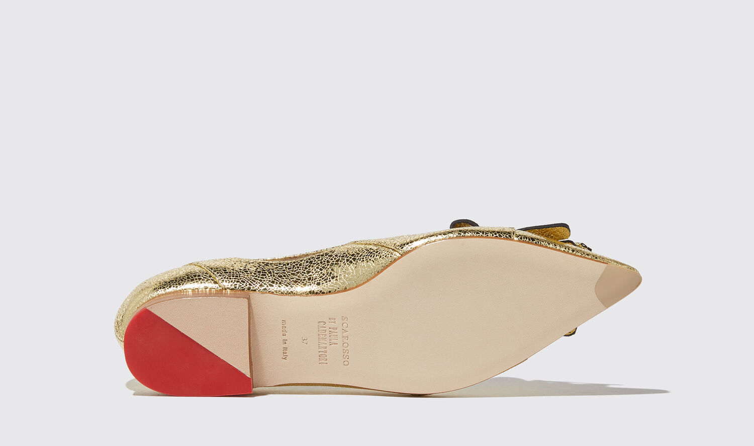 Shop Scarosso 24k - Woman Ballerinas Gold In Gold - Calf Leather