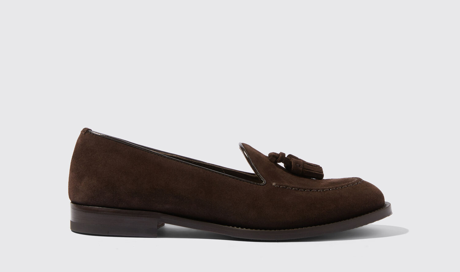 Scarosso Sienna Tasselled Leather Loafers In Brown - Suede