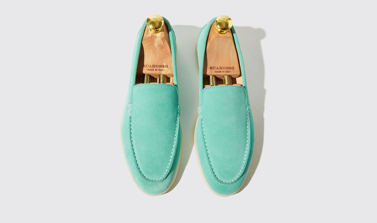 Shop Scarosso Ludovica Turchese Scamosciata - Woman Loafers Turquoise In Turquoise - Suede
