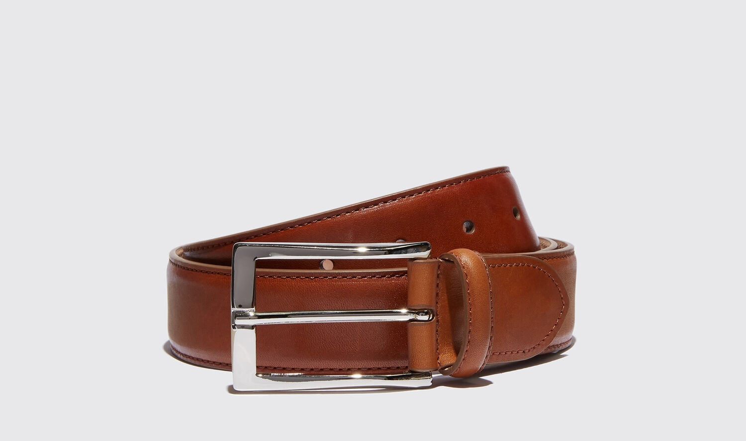 Scarosso Belts Cintura Cognac Classica Calf Leather In Cognac Calf