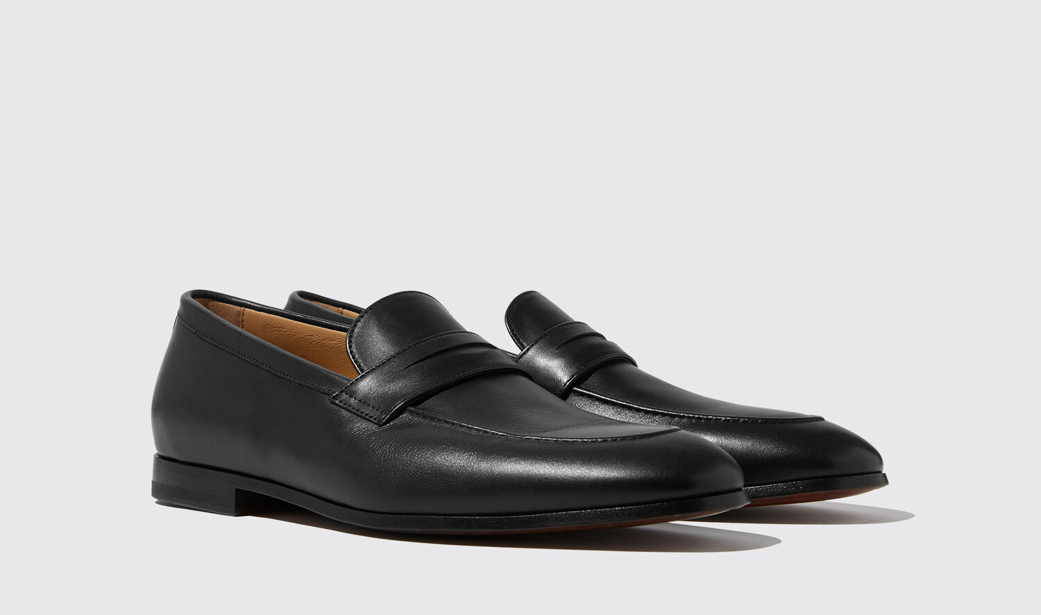 Shop Scarosso Marzio Nero - Man Loafers Black In Black - Calf Leather