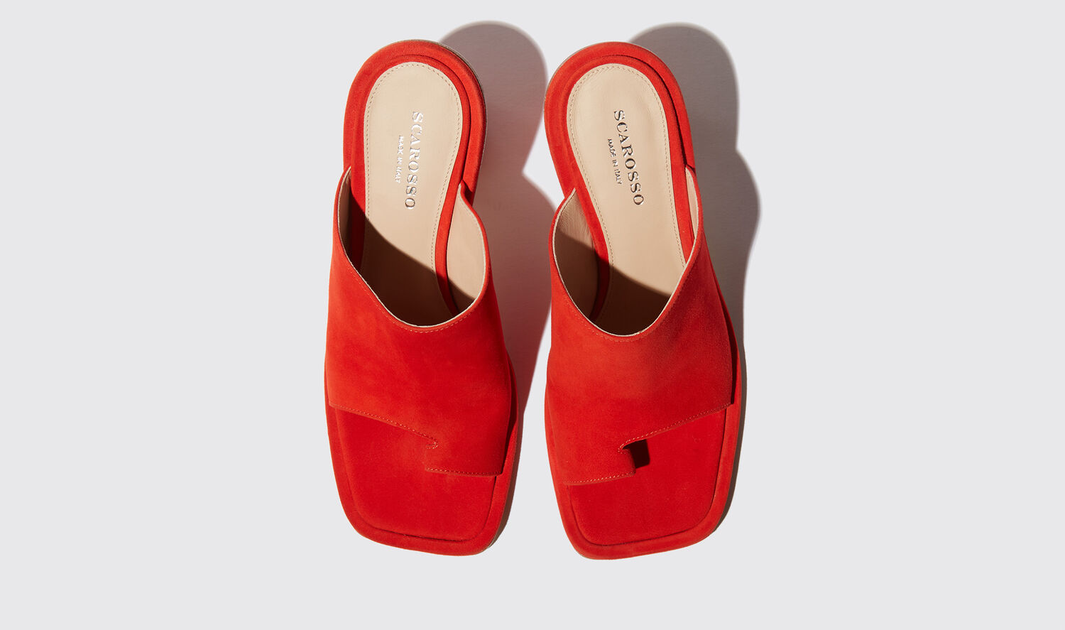 Shop Scarosso Gwen Red Suede - Woman Sandals Red In Red - Suede Leather