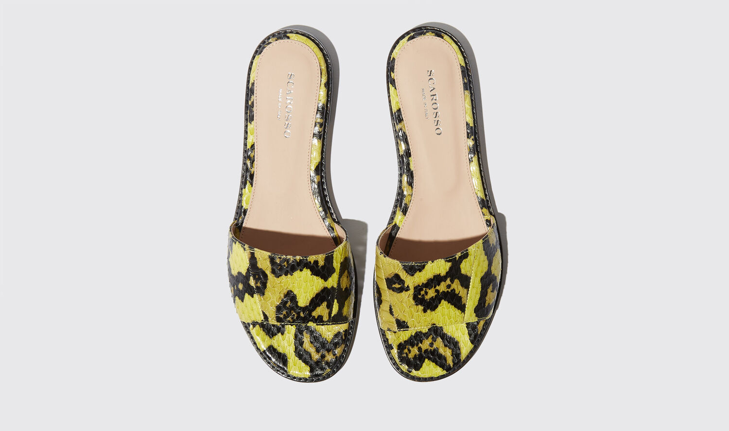Shop Scarosso Federica Gialla Elaphe - Woman Sandals Yellow In Yellow - Elaphe