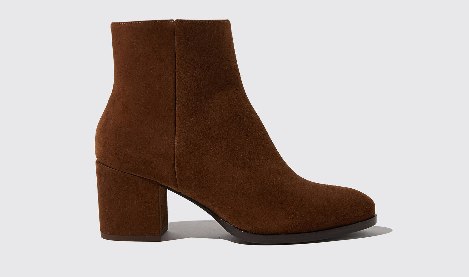 Scarosso Boots Costanza Tabacco Scamosciata Suede Leather In Tobacco - Suede