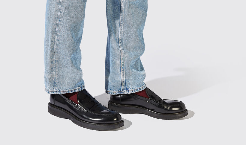 Milo Black Bright Loafers for Men | Scarosso®