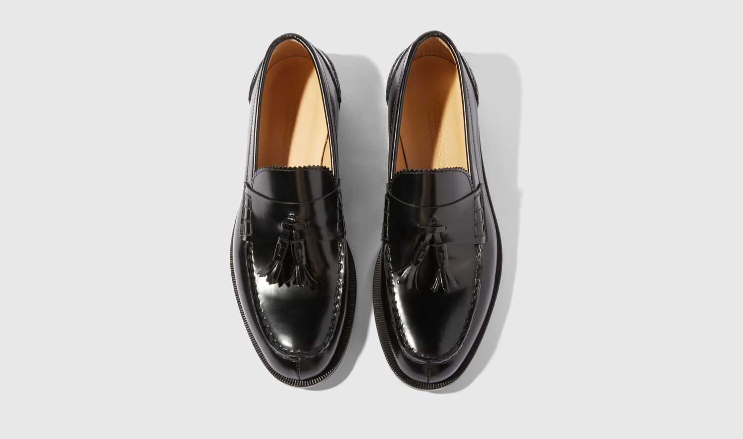 Shop Scarosso Ralphine Black Bright - Woman Loafers Black In Black - Brushed Calf