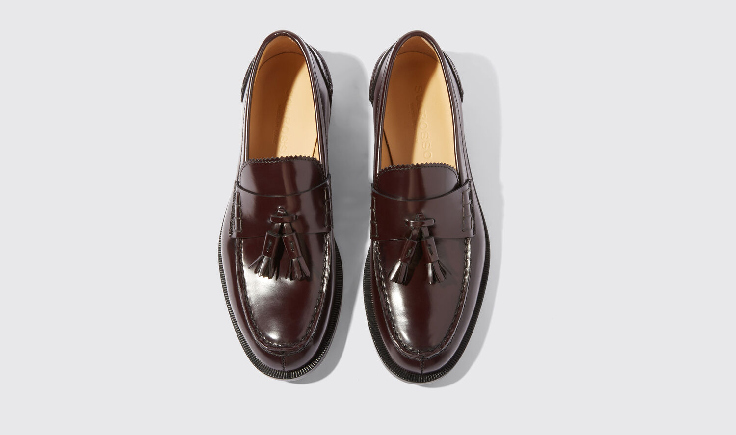Shop Scarosso Ralphine Burgundy Bright - Woman Loafers Burgundy In Burgundy - Brushed Calf
