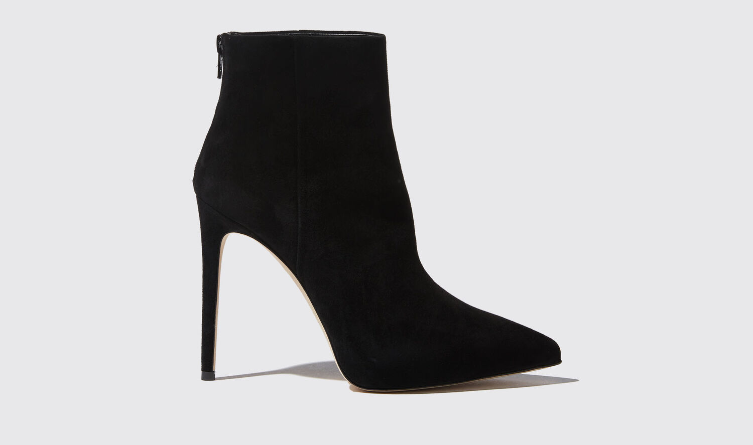 Scarosso X Brian Atwood Fabi Suede Ankle Boots In Black - Suede