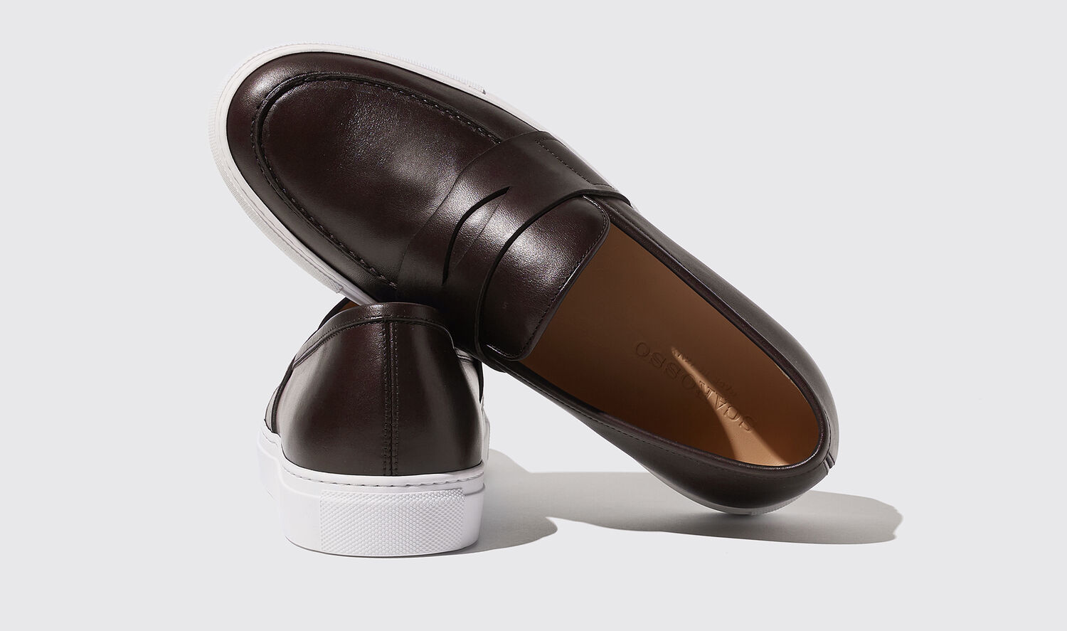 Shop Scarosso Alberto Moro - Man Sneakers Brown In Brown - Calf