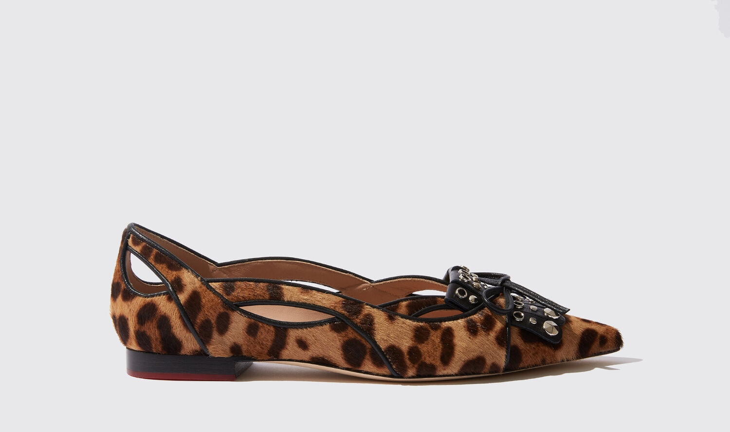 Scarosso Flats Spicy Wild Calf Hair In Leopard Print