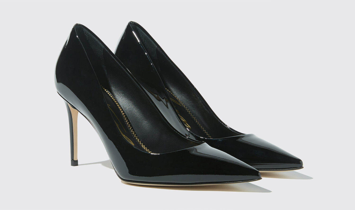 Shop Scarosso Gigi Black Patent - Woman High Heels Black In Black - Patent