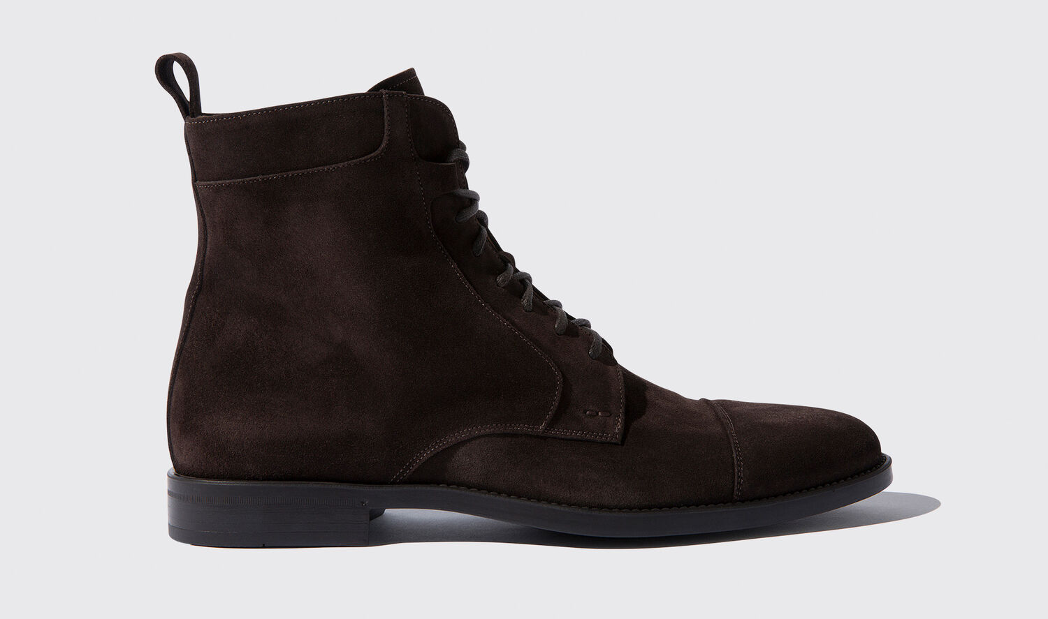 Scarosso Ankle Boots Dante Moro Scamosciato Suede Leather In Dark Brown Suede