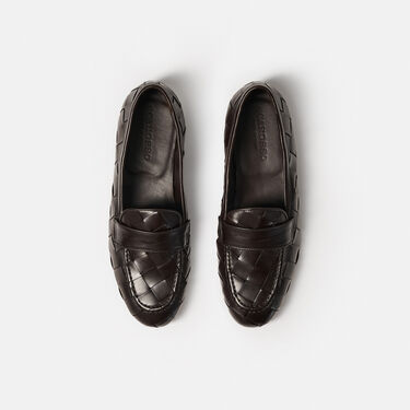 Scarosso Valeria Dark Brown Woven Dark Brown - Calf VALERIALOAF