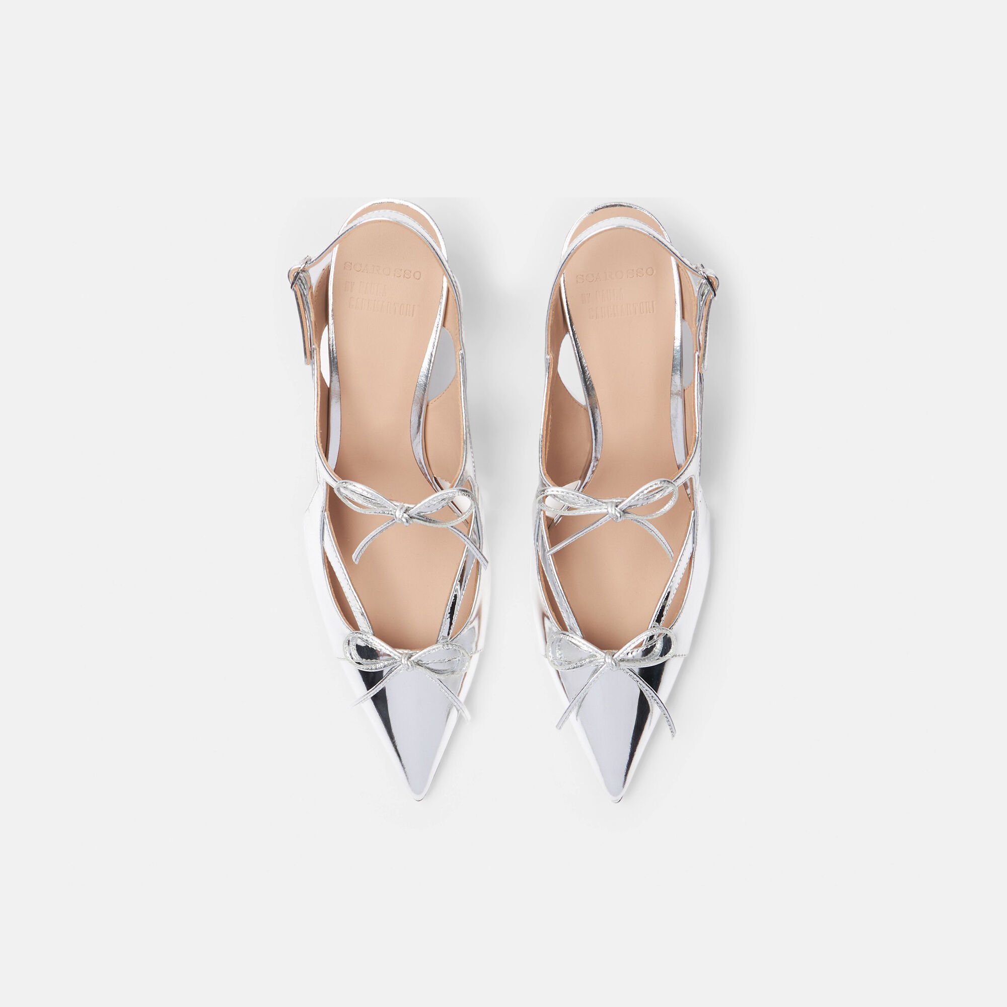 Scarosso Cinderella Silver - Laminated Calf BLAZINGPUMP
