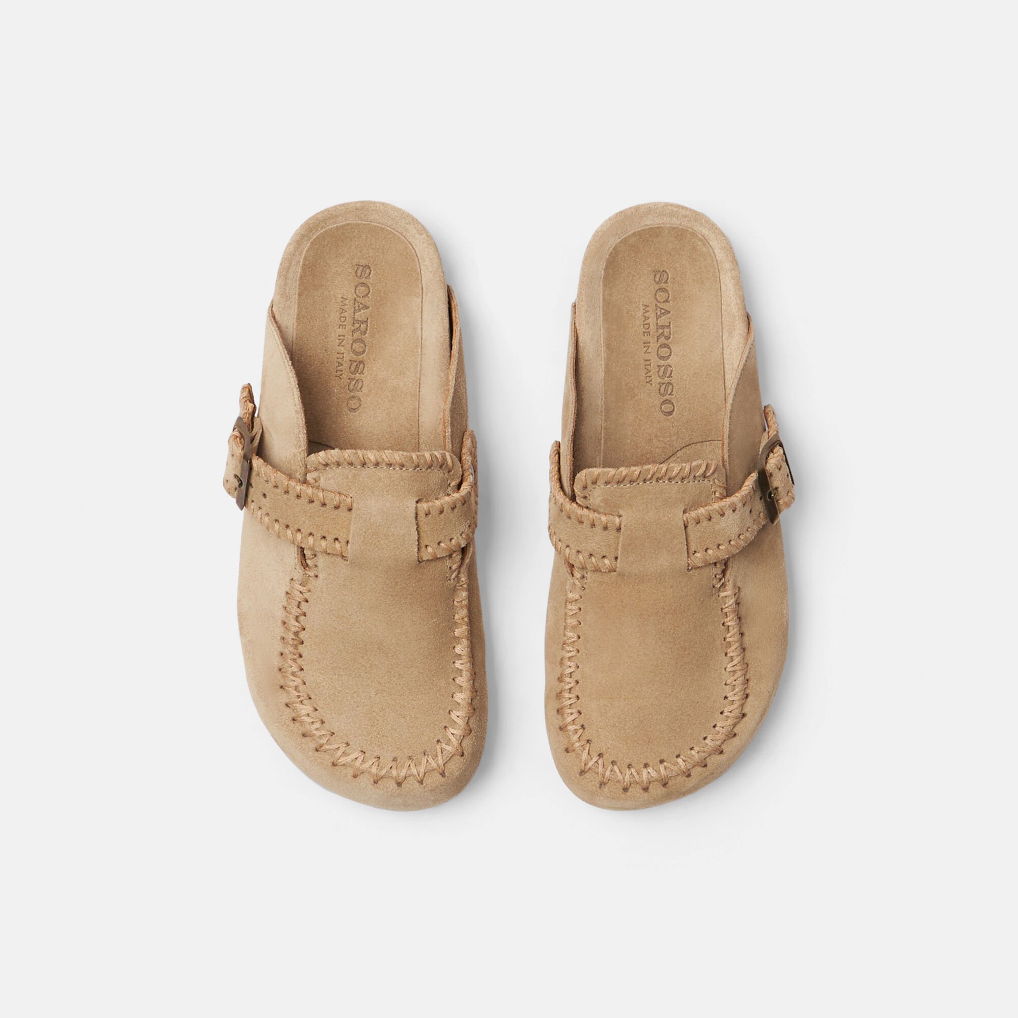 Scarosso Cheyenne Beige Beige - Veloursleder CHEYENNEMULE