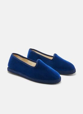 Valentina Blau Samt Scarosso: Blau - Samt VALENTINASLIP