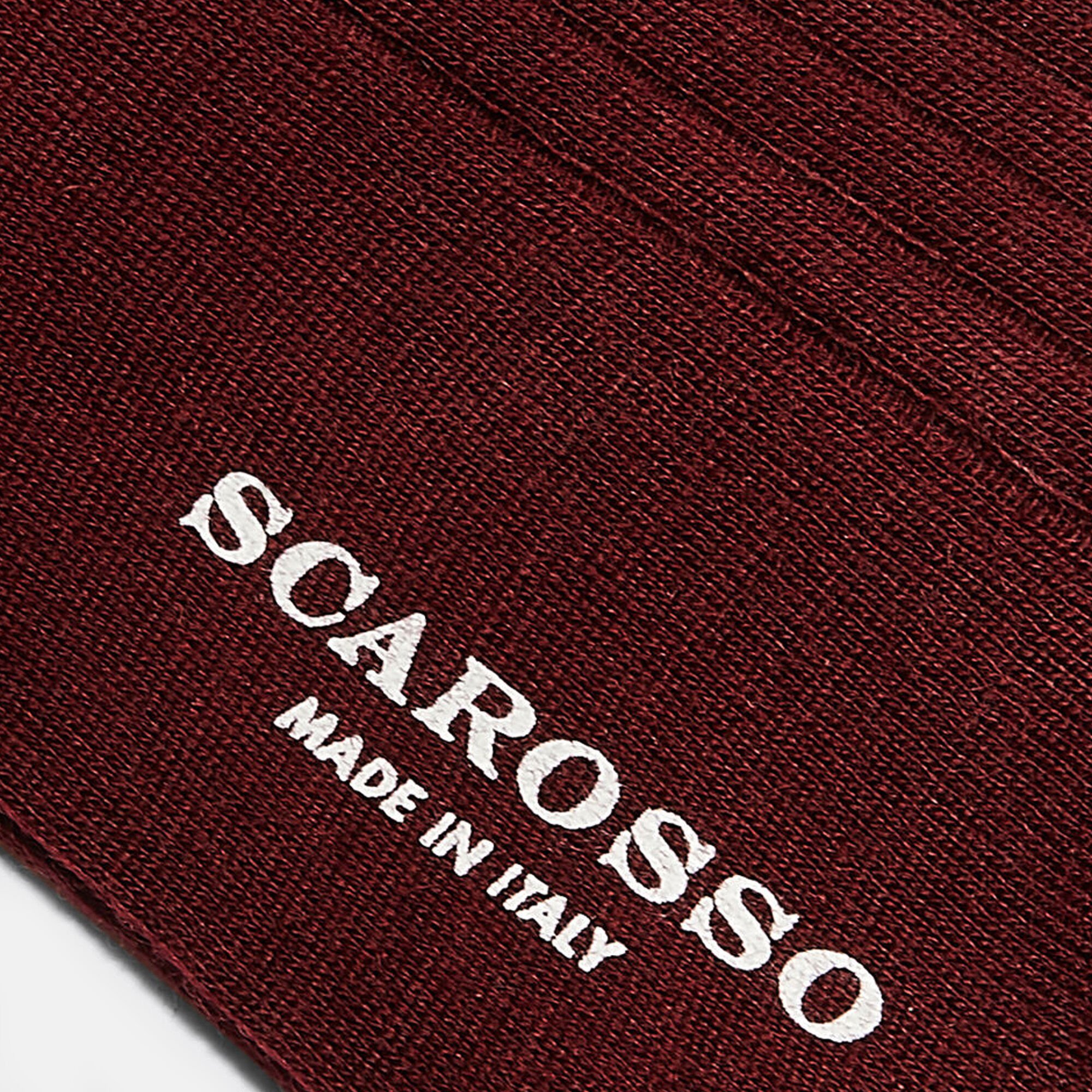 Scarosso Burgundy Wool Calf Socks Burgundy - Wool CALFWOOLSOCK