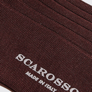 Scarosso Burgundy Cotton Calf Socks Burgundy - Cotton CALFCOTTSOCK