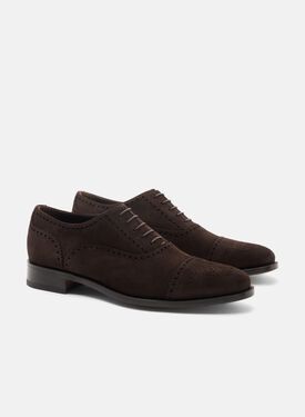 Roberto Scarosso: Dark Brown Suede ROBERTOOXFO