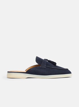 Scarosso Lucrezia Blau Veloursleder Blau - Veloursleder LUCREZIAMULE