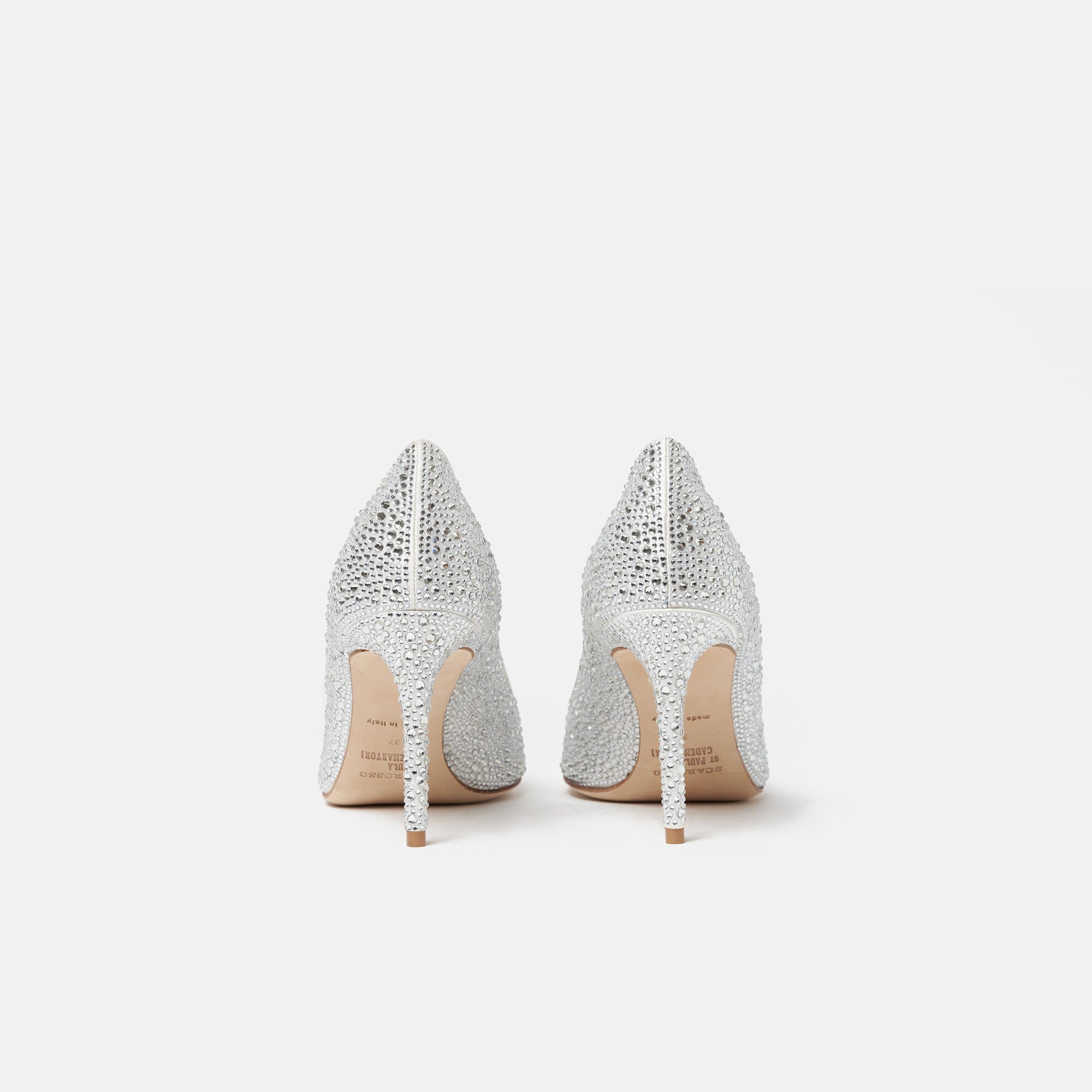 Scarosso Greta Cristal Satin Blanc - Soie GRETAPUMP
