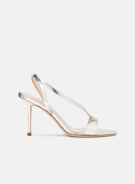 Scarosso Paula Silver Silver - Laminated Calf BLAZINGPUMP