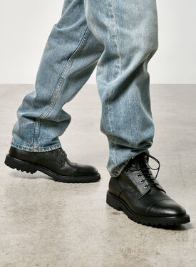 Jackie Grain Black Scarosso: Black - Calf JACKIEBOOT