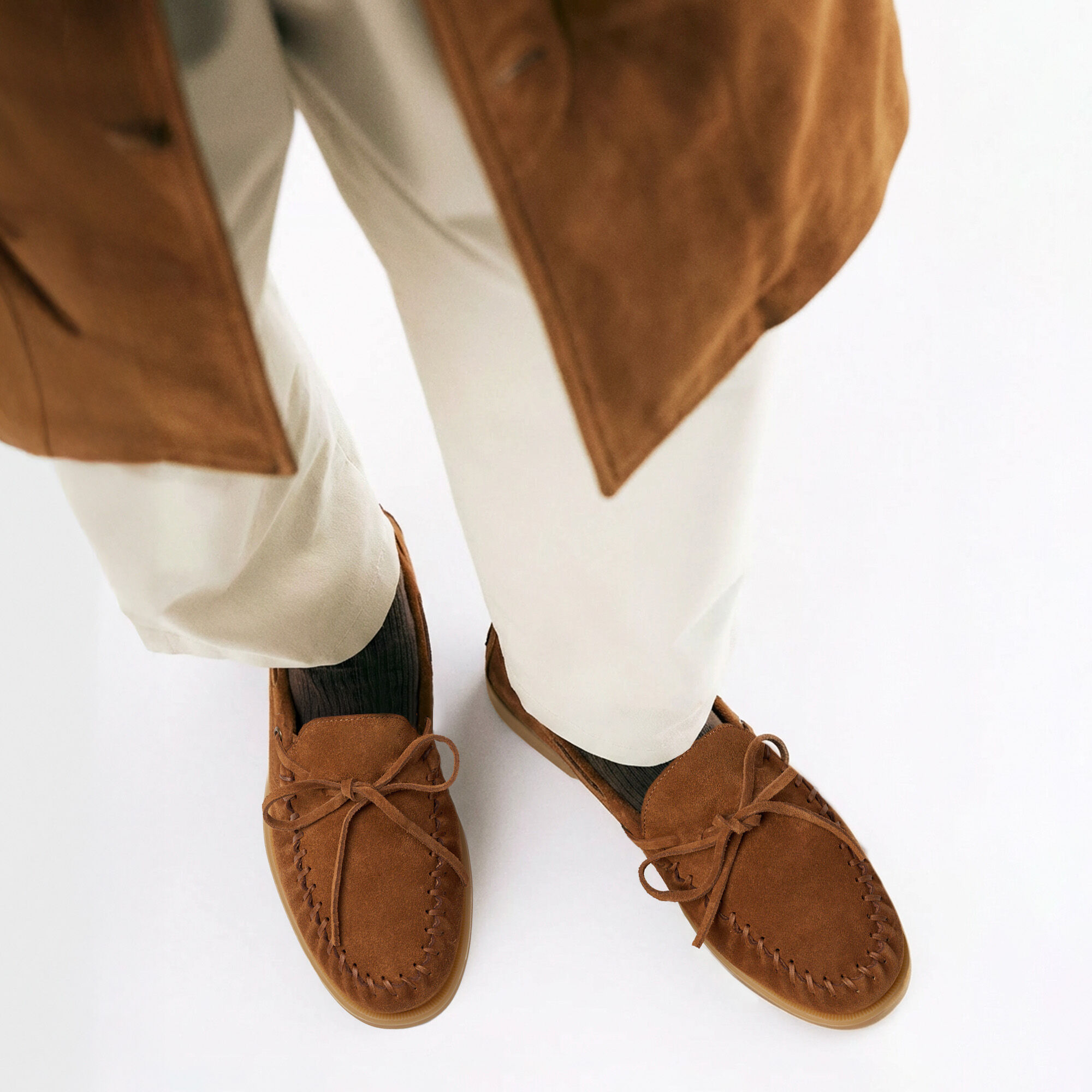 Morgan Tobacco Stitch Scarosso: Tobacco - Suede MORGANSBOAT
