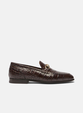 Scarosso Alessandra Dark Brown Croco Black - Calf MIRANDAPUMP