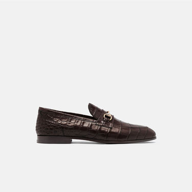 Scarosso Alessandro Dunkelbraun Kroko Dunkelbraun - Kalbsleder Kroko-Print ALESSANDROLOAF