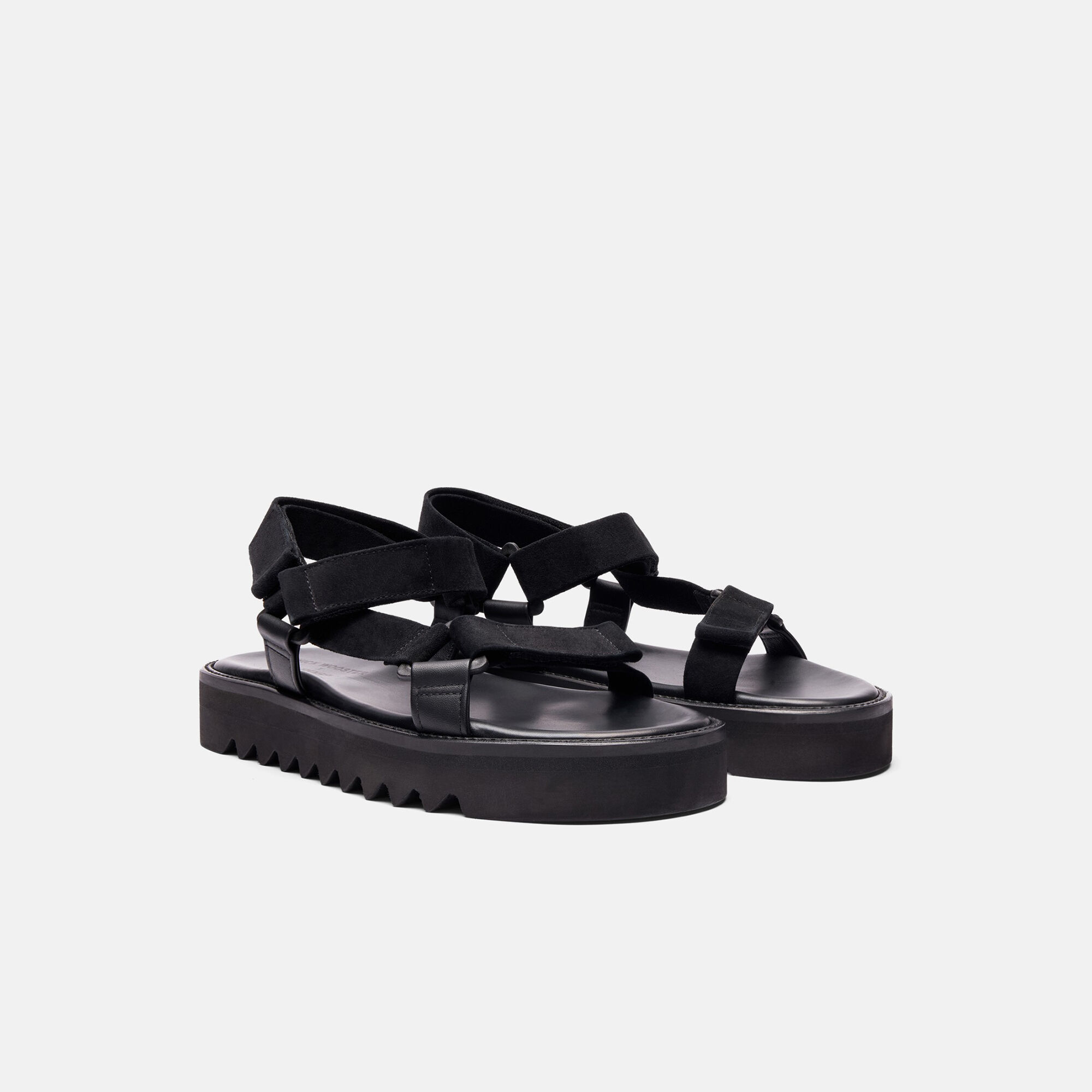 Scarosso Wooster V Nero Scamosciato Nero - Vitello WOOSTERVSAND