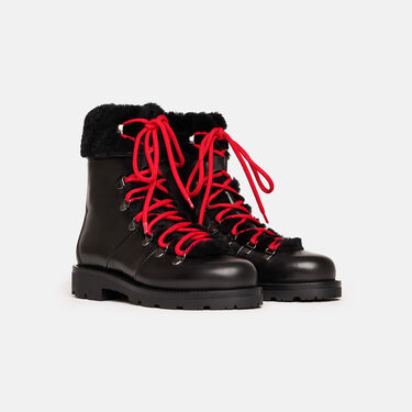 Scarosso Kat Fur Black Black - Calf KATBOOT