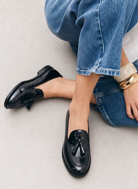 Sienna Black Bright Scarosso: Black - Brushed Calf SIENNALOAF