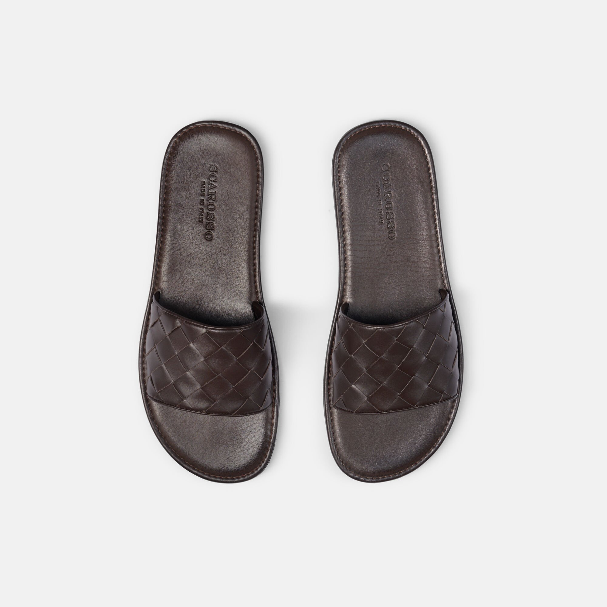 Scarosso Ulisse Dark Brown Woven Dark Brown - Calf ULISSESAND
