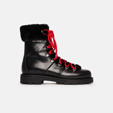 Scarosso Kat Fur Black Black - Calf KATBOOT