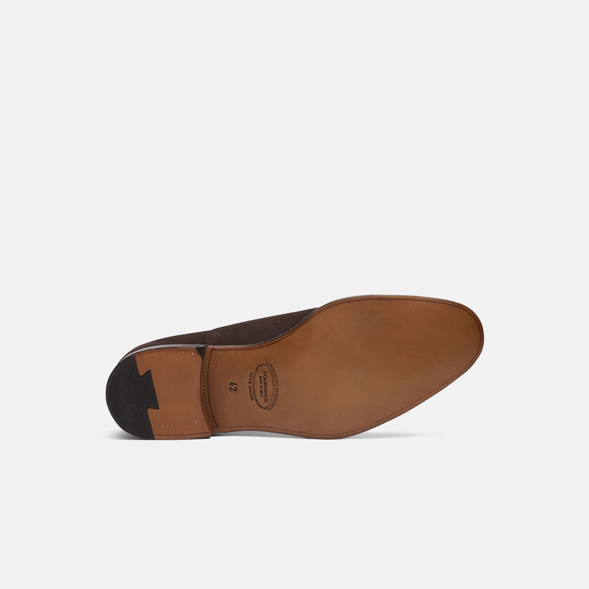 Scarosso Bacco dunkelbraun - Veloursleder BACCOOXFO