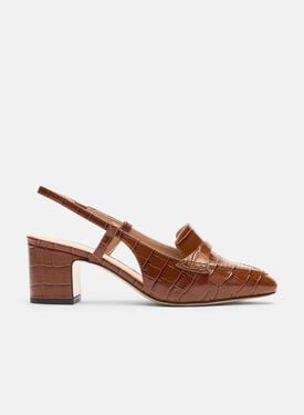 Scarosso Bianca Tan Croco Tan - Croco-Printed Calf BIANCAPUMP