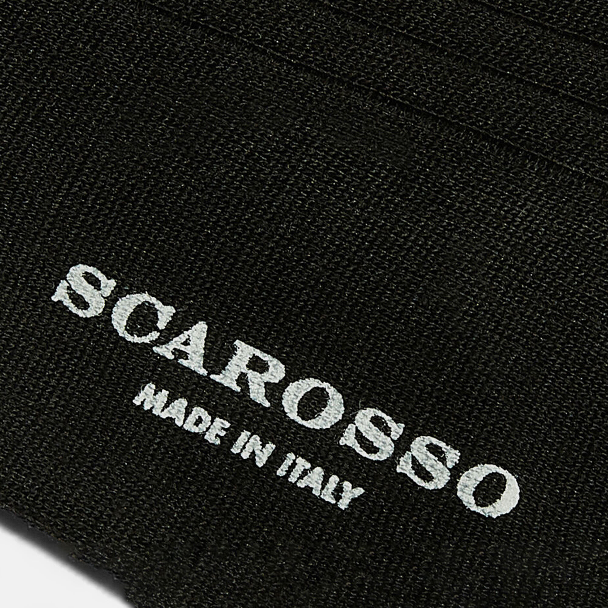 Scarosso 黑色羊毛中筒袜 黑色 - 羊毛 CALFWOOLSOCK