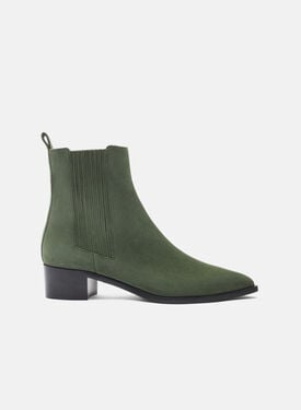 Scarosso Olivia Grünes Veloursleder Grün - Veloursleder OLIVIACHEL
