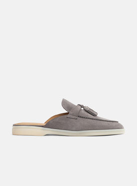 Scarosso Lucrezia Grau Veloursleder Grau - Veloursleder LUCREZIAMULE